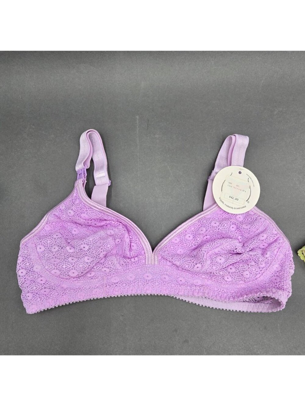 Belabumbum Lace Nursing Bra Lot Of 3 Small Pastel Blue Purple Cream Maternity - Picture 4 of 7